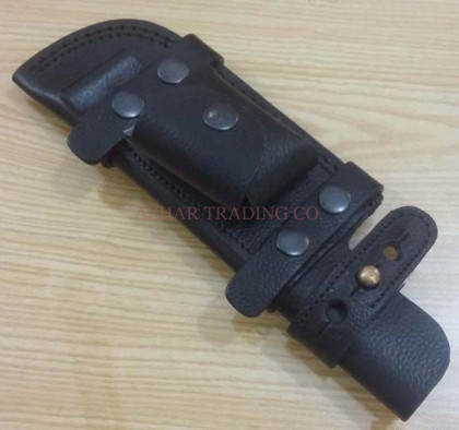 Black Leather Sheath for Tracker Knife