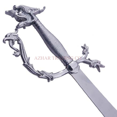 Belly Dance Dragon Scimitar Sword – Silver Handle image 2