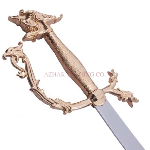 Belly Dance Dragon Scimitar Sword – Gold Handle image 2