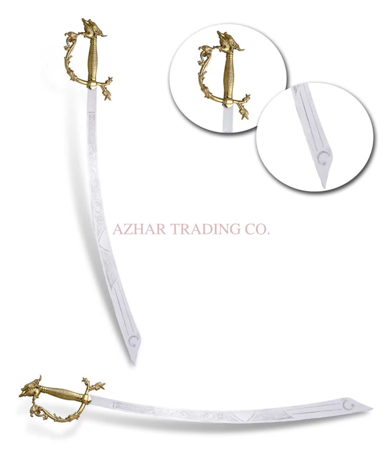 Belly Dance Dragon Scimitar Sword – Gold Handle image 3