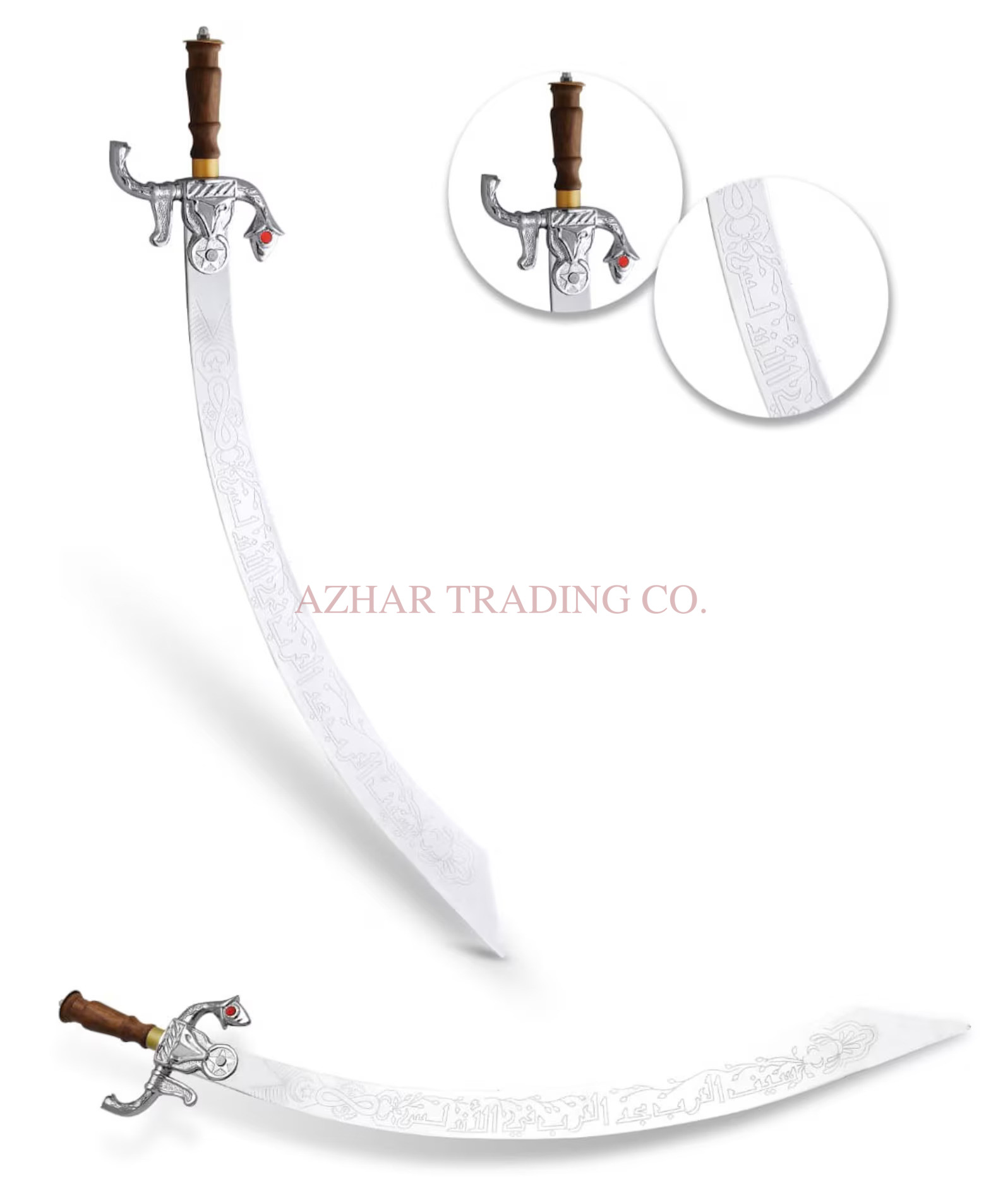 Tribal Bellydance Beginner Scimitar Sword – Silver Finish