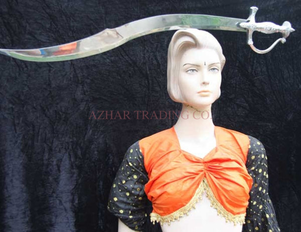 Egyptin Bellydance Tipu Sultan Silver Sword image 3
