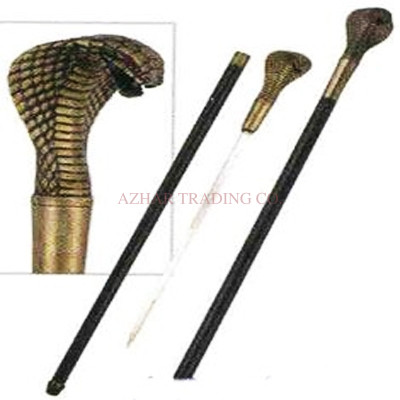 Cobra Gold Sword Cane