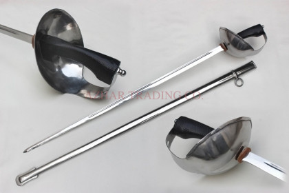Premium Damascus Army Officer Sword – Nickel Chrome Finish