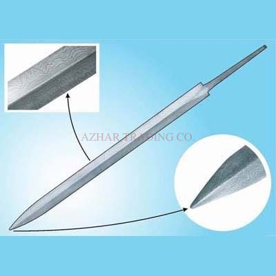 Premium Damascus Blank Sword Blade (34")