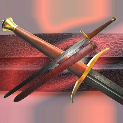 Long Damascus Warriors Battle Sword (40")