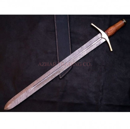 Premium Damascus Hunting Sword (32")