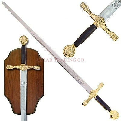 Legendary King Arthur Gold Excalibur Sword