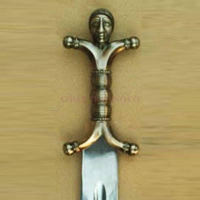 Ancient Anthropomorphic Celtic Silver Sword image 3