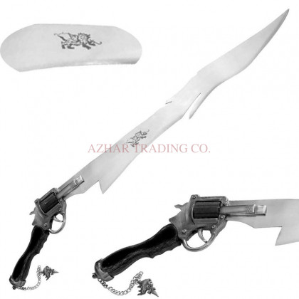 Functional Cutting Trigger Gunblade Sword