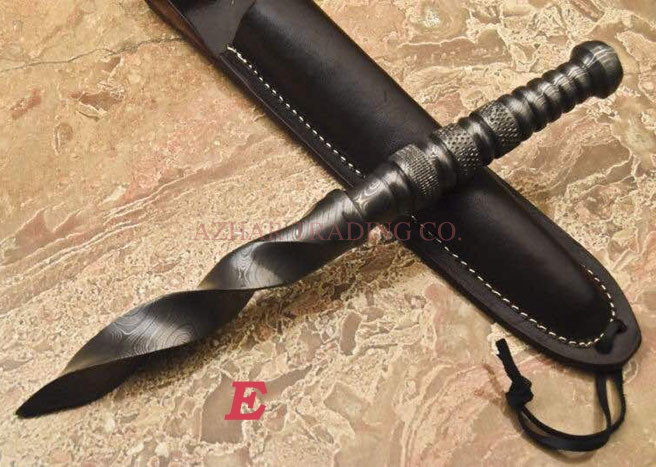 Handmade Damascus Tri-Edge Dagger image 5