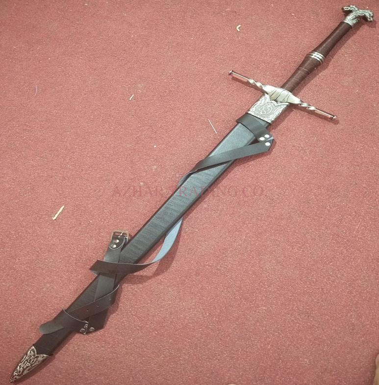The Witcher Steel Sword Replica | Brown Handle Classic Edition image 5