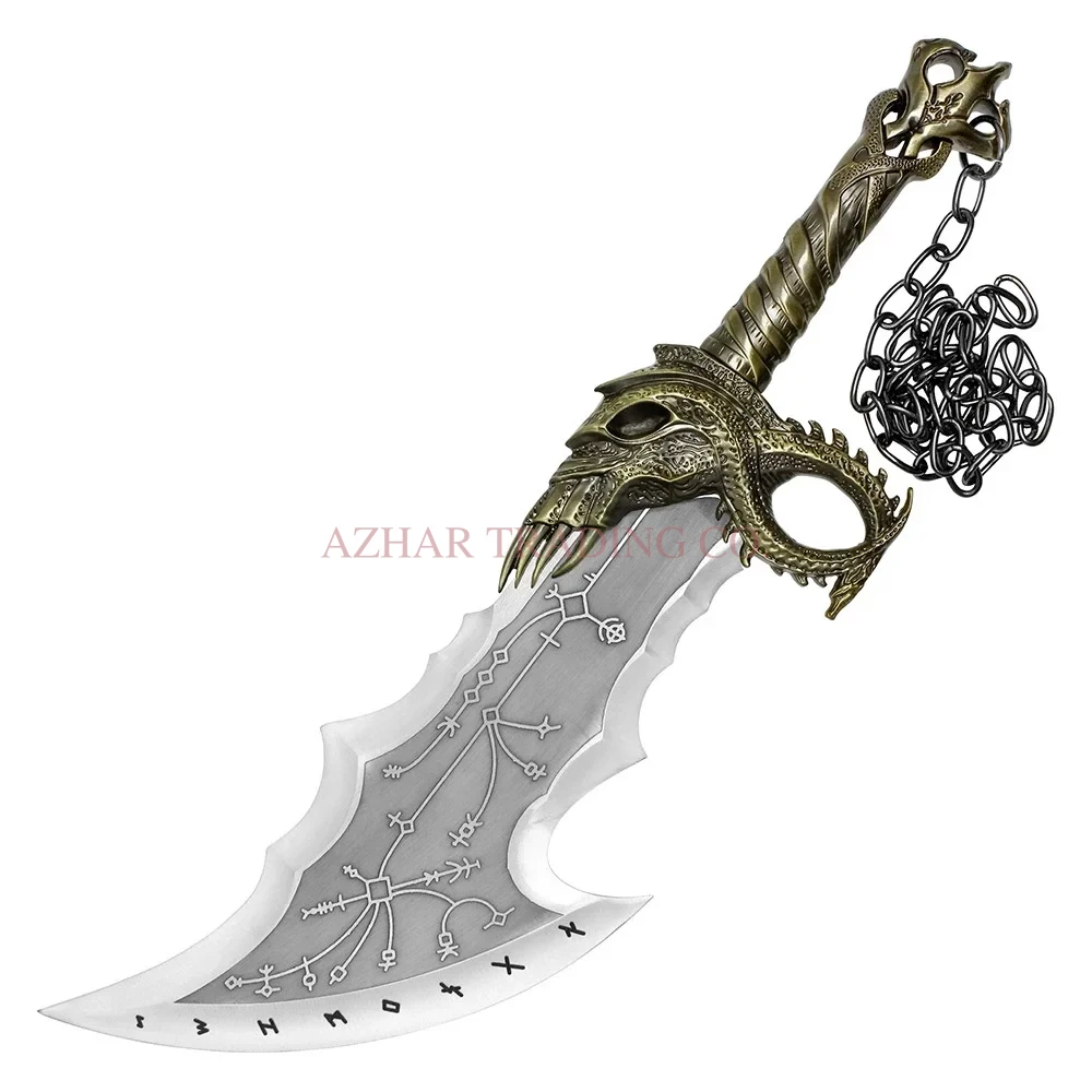 Bronze Dragon Fantasy Blades | Twin Chained Display Set image 3