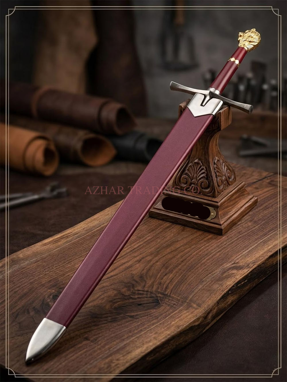 Narnia Rhindon Sword of High King Peter – 36 Inch Lion Pommel Fantasy Replica